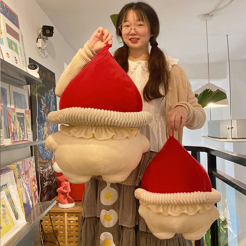 귀여운 빨간 버섯 봉제 장난감, 만화 버섯 푸시 인형, 귀여운 던지기 베개, 어린이 소녀 선물, 홈 장식, 45 cm, 60cm