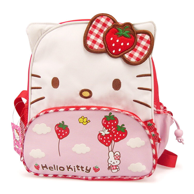 Sanrio-mochila escolar de cuero con diseño de Hello Kitty, morral escolar Kawaii con diseño de My Melody, estilo Kuromi Pochacco