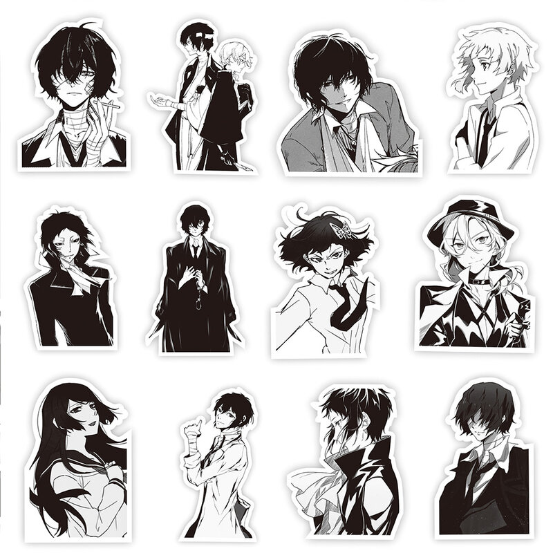 10/30/65pcs Bungou Stray Dogs Anime Stickers Laptop Motorcycle Luggage Phone Guitar Skateboard Cool Waterproof Sticker Decals