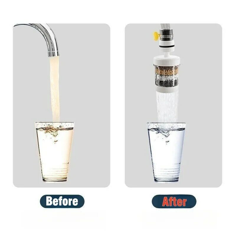Zdejmowane i zmywalne 6-warstwowe filtr do kranu uniwersalne Splash-wodoodporny-oszczędne urządzenie kran kuchenny dysza filtra wody