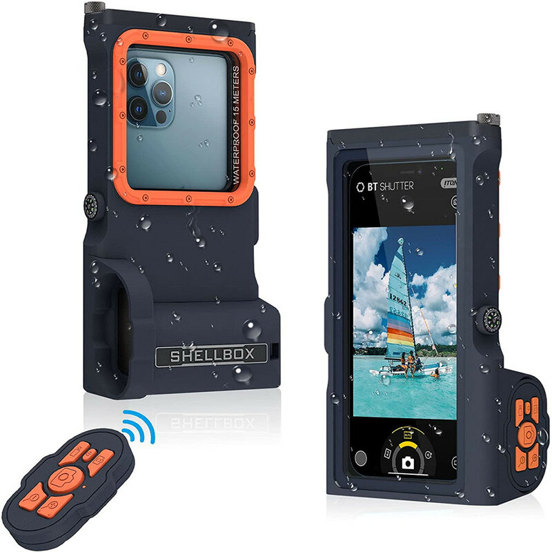 Professional 15m/50ft Diving Surfing Swimming Snorkeling Photo Video Bluetooth Waterproof Case for Samsung S23 Ultra 14 Pro Max
