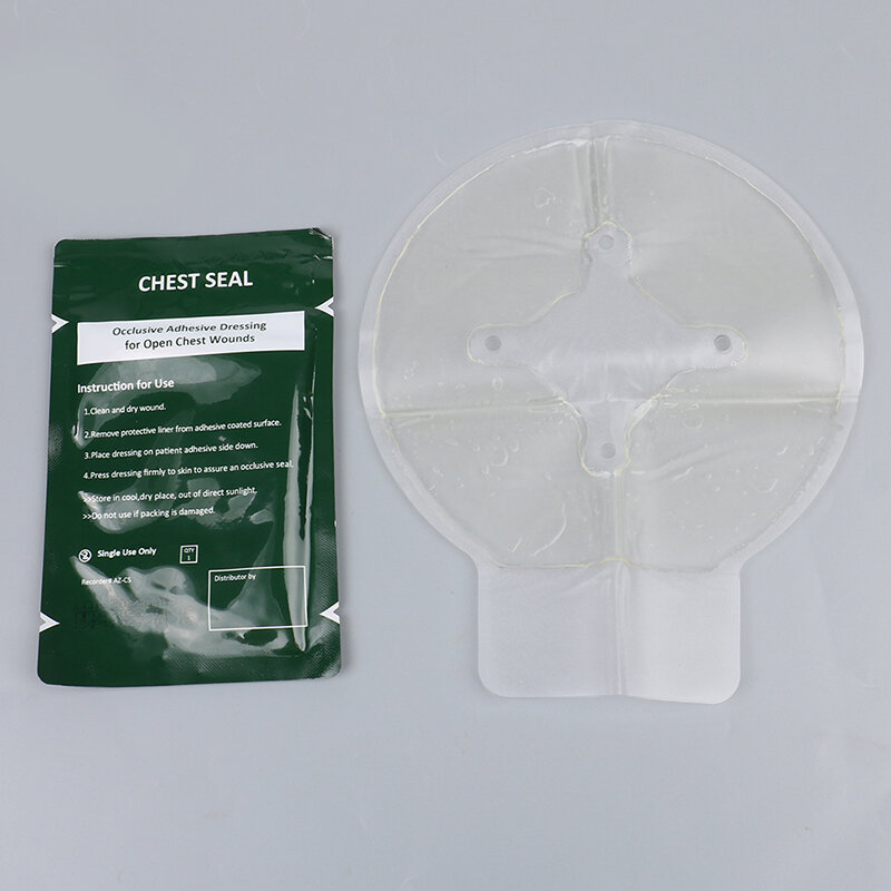 1 قطعة بقاء السلامة الطوارئ صدمة ملصق الصدر ختم تنفيس الإسعافات الأولية التصحيح أداة خارجية