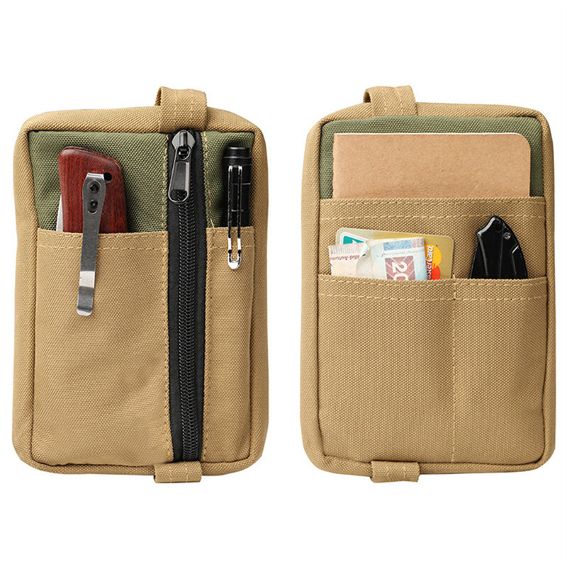 กระเป๋า EDC จัดเก็บอุปกรณ์กลางแจ้งแบบกระเป๋าสำหรับเดินป่าตั้งแคมป์พกพาอเนกประสงค์สำหรับ dompet koin กระเป๋าสตางค์สั้น