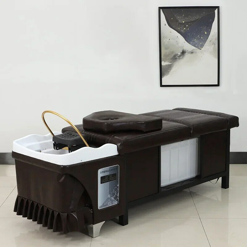 Kursi Shampo sirkulasi air wastafel portabel, kursi bak cuci kepala penata rambut Spa bergerak shampoule Salon mebel MQ50SC
