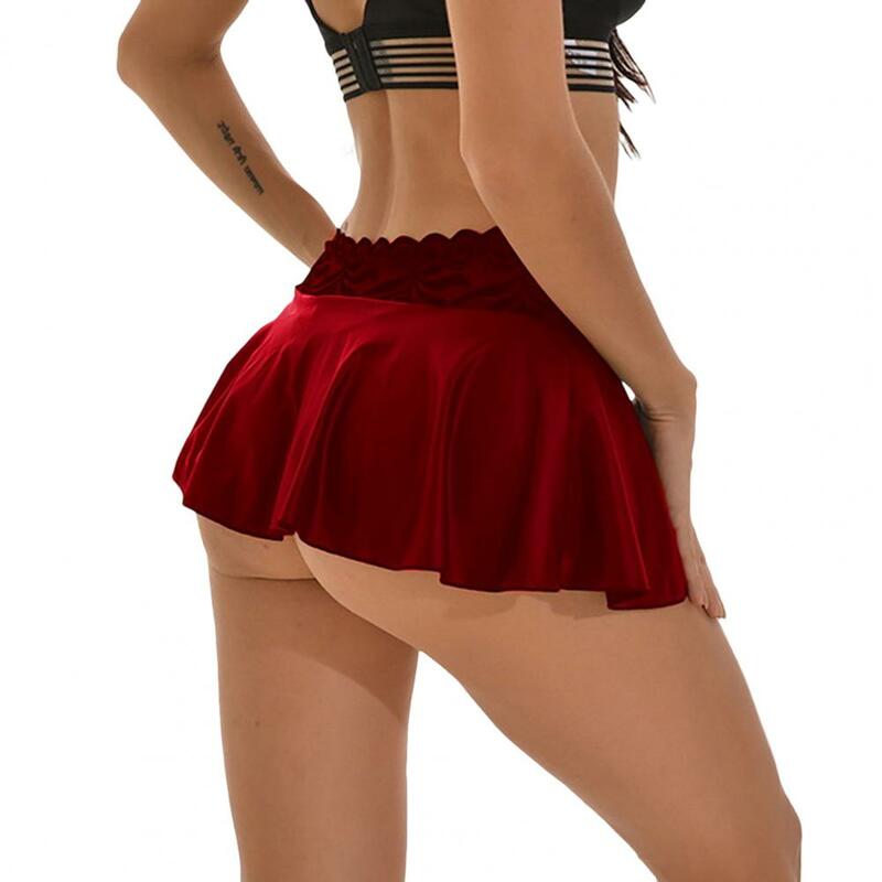 Rok Mini pesta pakaian klub seksi rok ketat renda rok Mini wanita pinggang elastis rok Mini pesta pakaian wanita