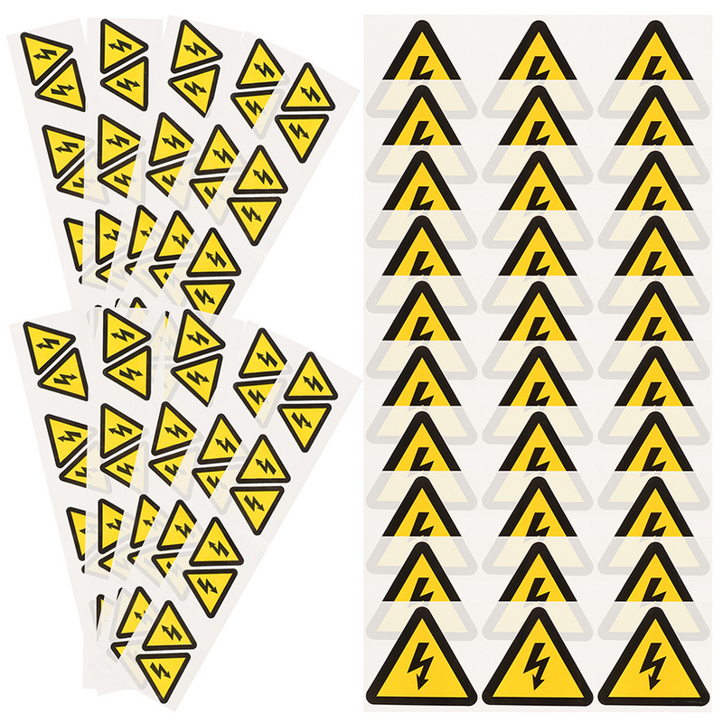 24 Pcs Label Stickers Electric Shocks Caution Equipment Warning Small High Voltage Signs Applique