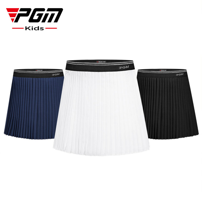 Спортивная Короткая юбка для девочек PGM, летняя модная быстросохнущая Спортивная юбка с эластичным поясом, детское дышащее платье для гольфа QZ090