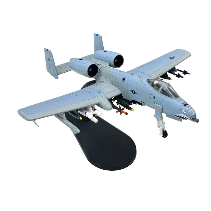 A-10 de EE. UU. A10 Thunderbolt II, avión de combate de ataque de Warthog Hog, modelo de avión de Metal fundido a presión, juguete para niños, regalo para niños, 1/100