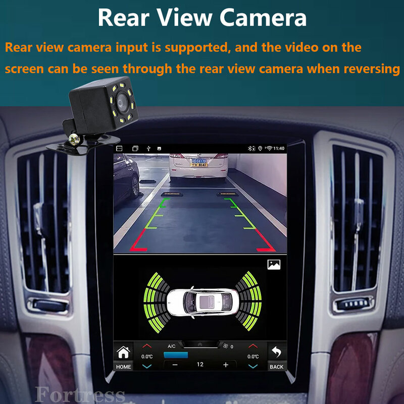 Radio con GPS para coche, reproductor Multimedia con Android, estilo Tesla, 2Din, estéreo, para Cadillac Seville, STS, SLS, 2007 -2012