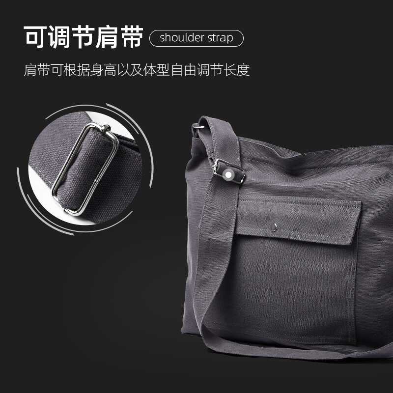 Поперечная сумка для мужчин, винтажный холщовый мессенджер через плечо для отдыха, на молнии, в стиле ретро, для путешествий, офиса