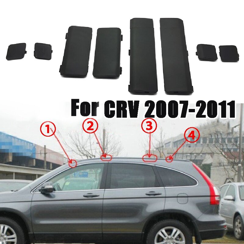 8PCS Car Roof Luggage Rack Cap Delete Remove Cover for Honda CRV CR-V 2007 2008 2009-2011 Front Middle Rear Accessories