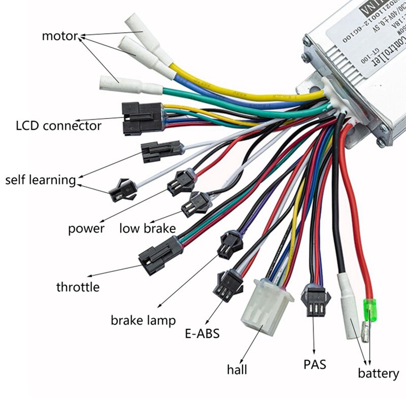 Jogo do controlador do "trotinette" elétrico, peças sem escova, exposição do LCD, TF-100, 36V, 48V, 350W, BLDC