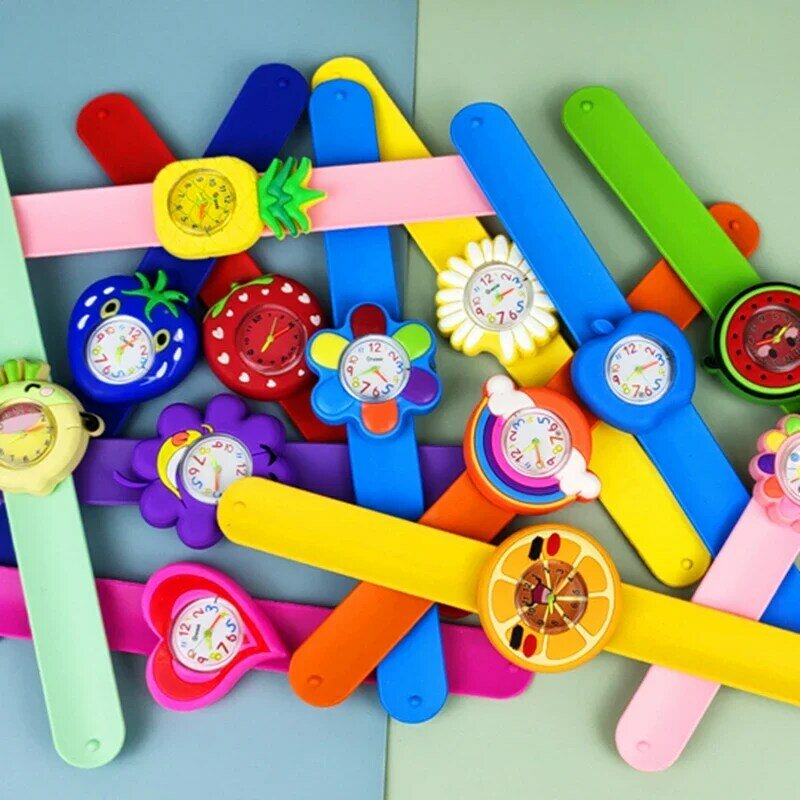 Kids 3D Fruit Plant Relógios de pulso, Relógio de Estudo Infantil, Relógio do Bebê, Meninos e Meninas Presentes, Relógio de Brinquedo, Boa Qualidade