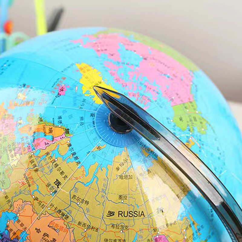 Globo de mesa com giro giratório, mapa do mundo, atlas da terra, geografia, brinquedo educativo, ensino, hd, 30x21, 5cm