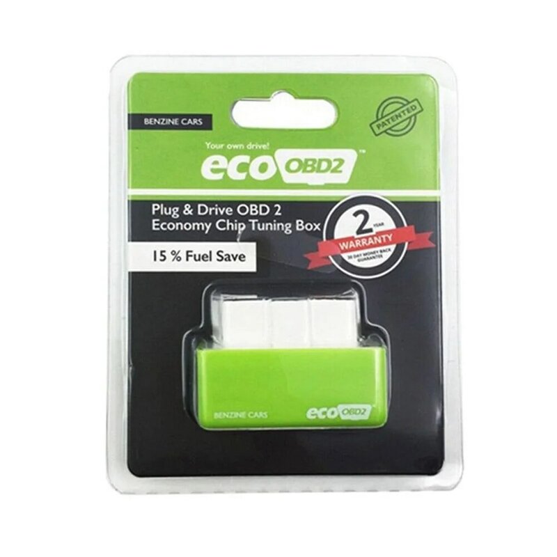 EcoOBD2-caja de sintonización de Chip económico, enchufe y controlador de coche de gasolina diésel, ahorro de gasolina y Gas, 15% combustible