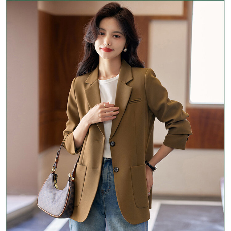 2024 Spring and Autumn New Women's Suit Coat Loose Commuter Professional Office Leisure Suit Top