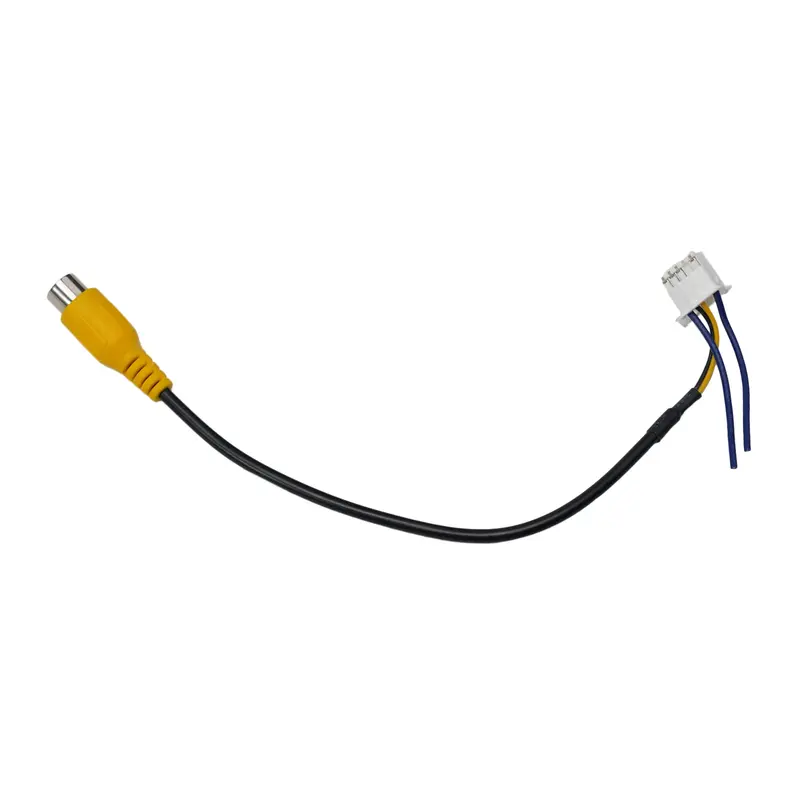 10-pinowy Adapter do kabel wejściowy wideo RCA złącze do przewodów do radia do większości samochodów multimedialnych montowanych z tyłu