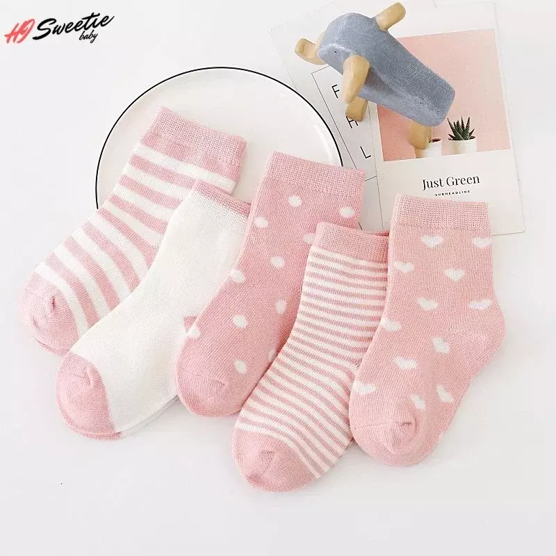 5 paires bébé chaussettes nouveau-né bébé garçon chaussettes 0-1-3-7Y enfants pur coton Animal Design Fadeless doux chaussettes pour enfants pour les filles