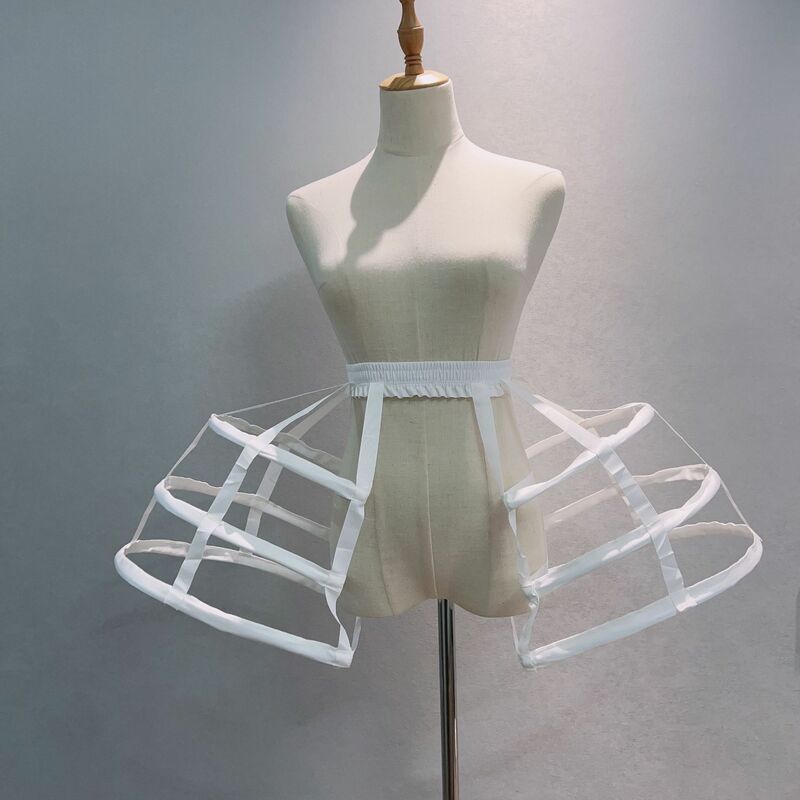 Falda interior de crinolina para mujer y niña, de 3 aros enagua, ajustable, con cintura elástica, para boda