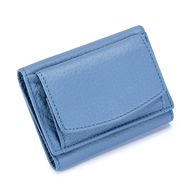 Damen Brieftaschen und Geldbörsen Aus Echtem Leder Mode Kleine Brieftasche mit Mini Münze Tasche Rfid Blocking Geldbörse Designer Portfel Damski