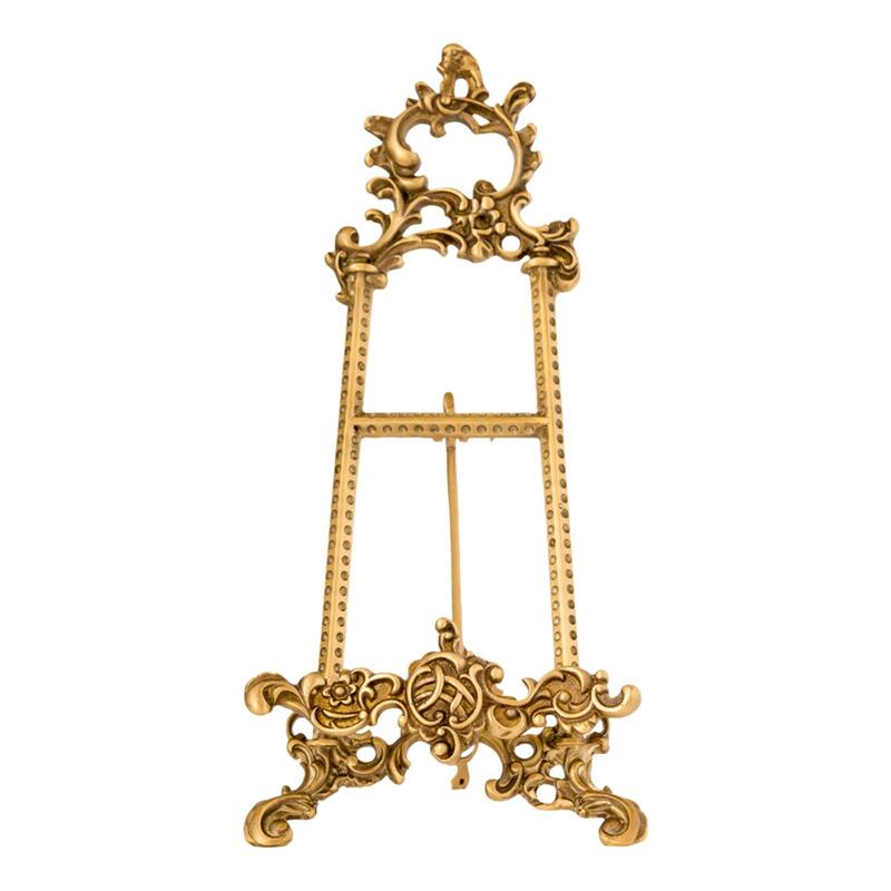 Vintage Style Plate Stands for Display Brass Easel Plate Holder Display Stand