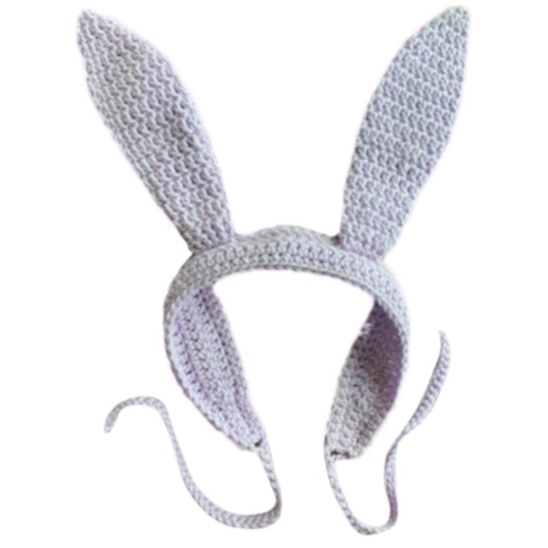 Gorro conejo para niñas Y2K, gorro con orejas tejidas, regalos conejo, gorro cálido invierno para adultos y niños, para
