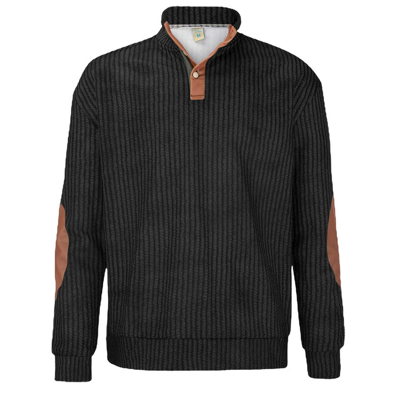 Autumn Button Vintage Sweatshirt Men 2023 Fashion Oversized Men'S Clothing Casual Sweatshirt Casual Long Sleeve Pullover Tops