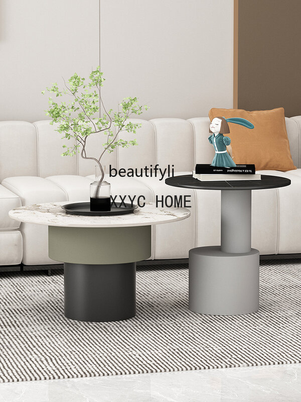 Stolik kawowy mały apartament nordycki kreatywny salon domowy stolik nowoczesny minimalistyczny stolik do herbaty kombinowany styl kremowy