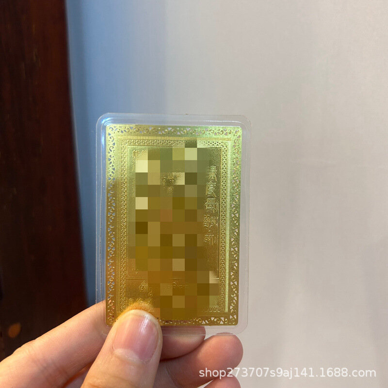 การ์ดสีทองธาราสีเขียวไพ่ทิเบต Tantra การ์ดทองแดงขนาดเล็ก