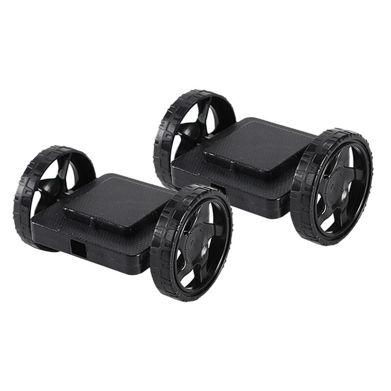 Roda blok bangunan Magnet, mainan anak DIY dasar konstruksi roda ubin Magnet 2 buah
