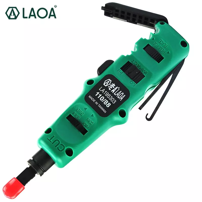 4 in 1 Crimper Punch Down Tool Multi-function Module Network Cable Crimping Cutting Impact Tools with Wire Screwdriver