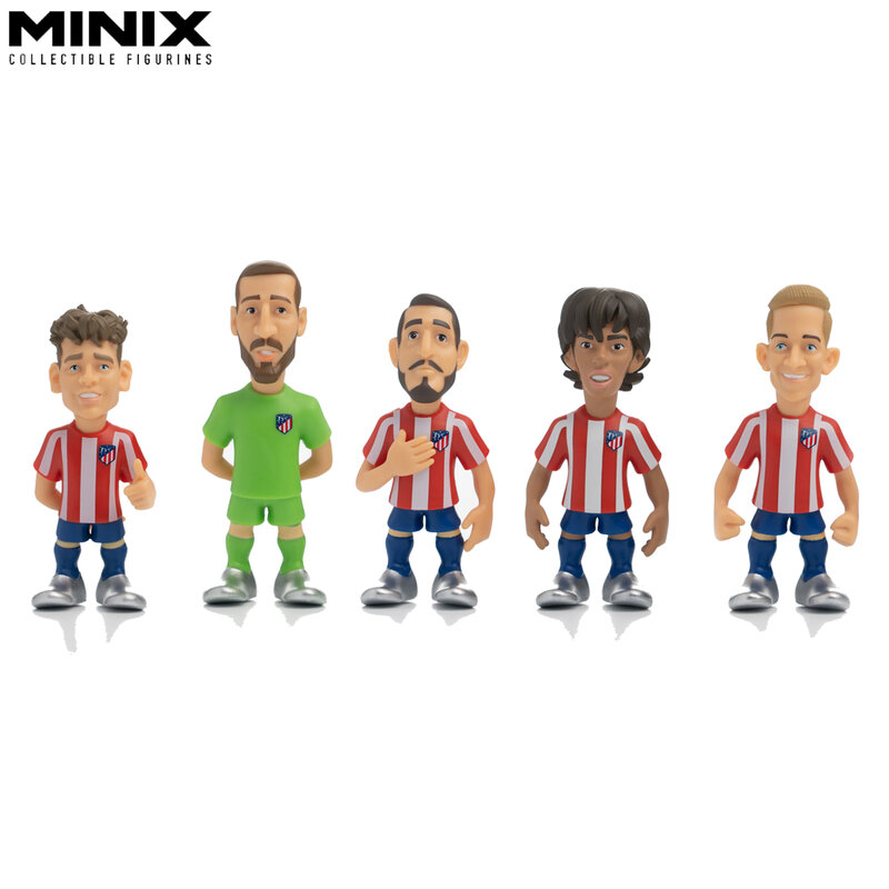 MINIX COLLECTIBLE FI AT Madr Cartoon Soccer Player Ball Action Figure Cool doll Sports Model Doll Soccer Star Toys Fans Souvenir