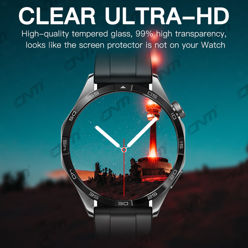 Protetor de tela de vidro temperado para relógio huawei gt4, película protetora anti-riscos para gt 4, 41mm/46mm, 2.5d