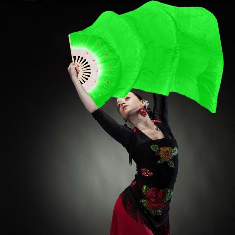 National Dance Fans 1.8Meters Long Belly Dance Fans With Thick Frame Colorful Beautiful Dancing Supplies Foldable Fan Veils For