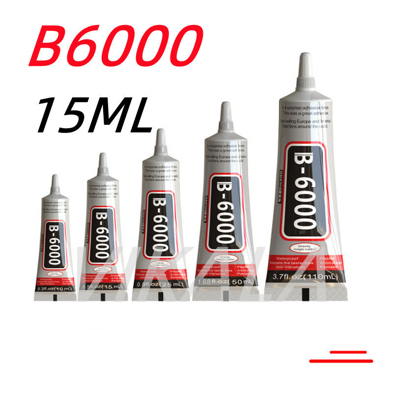 Bulaien-adhesivo de resina epoxi B6000 para reparación de teléfonos, pegamento transparente multiusos con punta aplicadora de precisión, 15ML