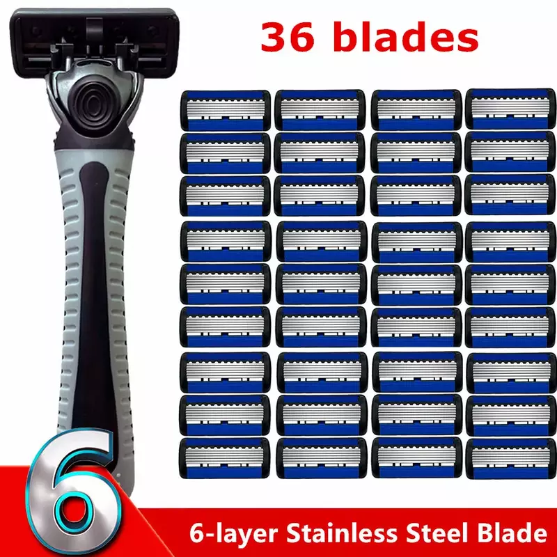 Razor Classic 6 Layer Safety Razor for Mens Shaving&Womens Hair Removal Shaving Blades Manual Shaver