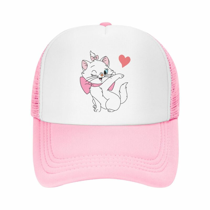 Gorra de béisbol personalizada Kawaii Marie Cat para hombres y mujeres, transpirable, divertida, dibujos animados, gatito, sombrero de camionero, deportes