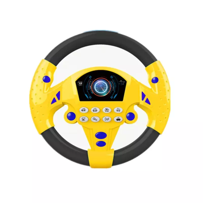 Simulação Brinquedo de volante para crianças, condução, máquina de educação precoce, simulador com luz, som, rotação de 360 °, brinquedos infantis