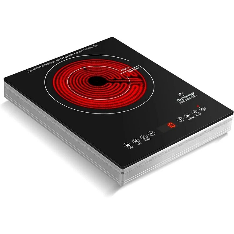 Cocina eléctrica con Sensor de Control táctil, quemador infrarrojo portátil con temporizador y bloqueo de seguridad, E200AIR/ 9500