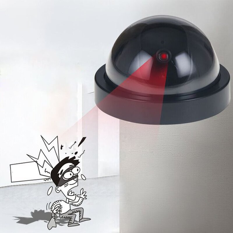 2024 Hemisphere Simulation Camera Wireless Dummy Fake Security Camera Home Surveillance Cctv Dome Indoor Outdoor Fast Delivery