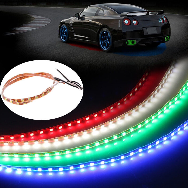 LED 스트립 조명, 부드러운 45cm 1210 45SMD 화이트 레드 아이스 블루 옐로우, 방수 자동차 액세서리, 자동차 분위기 장식 램프, 2 개