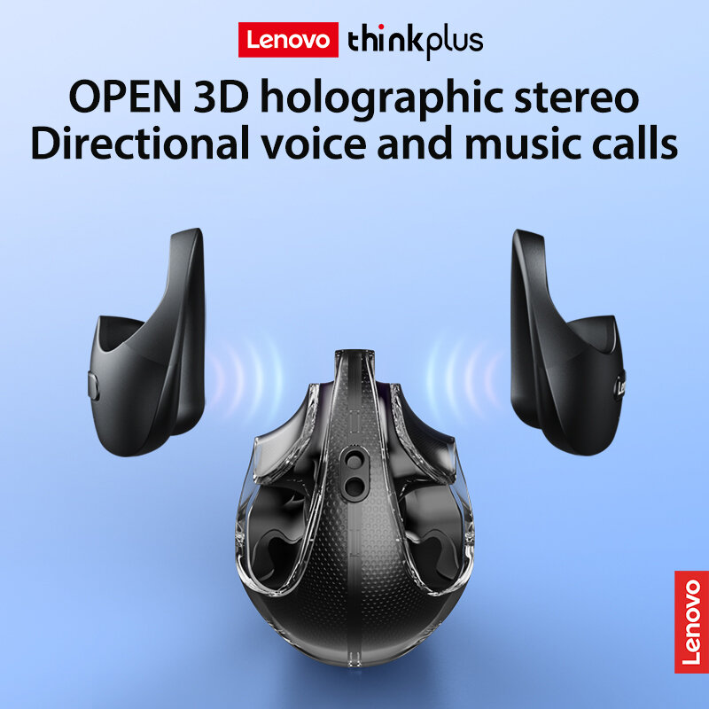 Lenovo-auriculares inalámbricos X15 Pro con Bluetooth 5,4, audífonos deportivos con ganchos, TWS, impermeables, con micrófono, originales