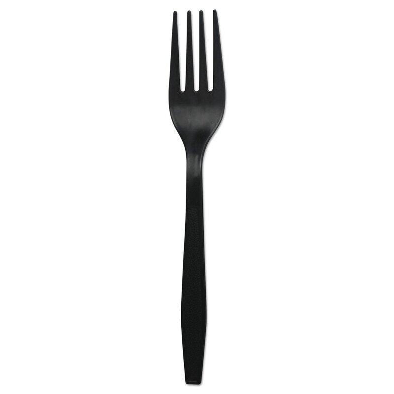 Bw  Heavyweight Polypropylene Cutlery - Black