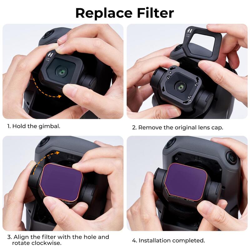 K&F Concept Drone Filter Kit for DJI Mavic 3 Classic ND2-32 1-5 Stops & ND32-512 5-9 Stops Camera Variable ND Lenses Filters Set