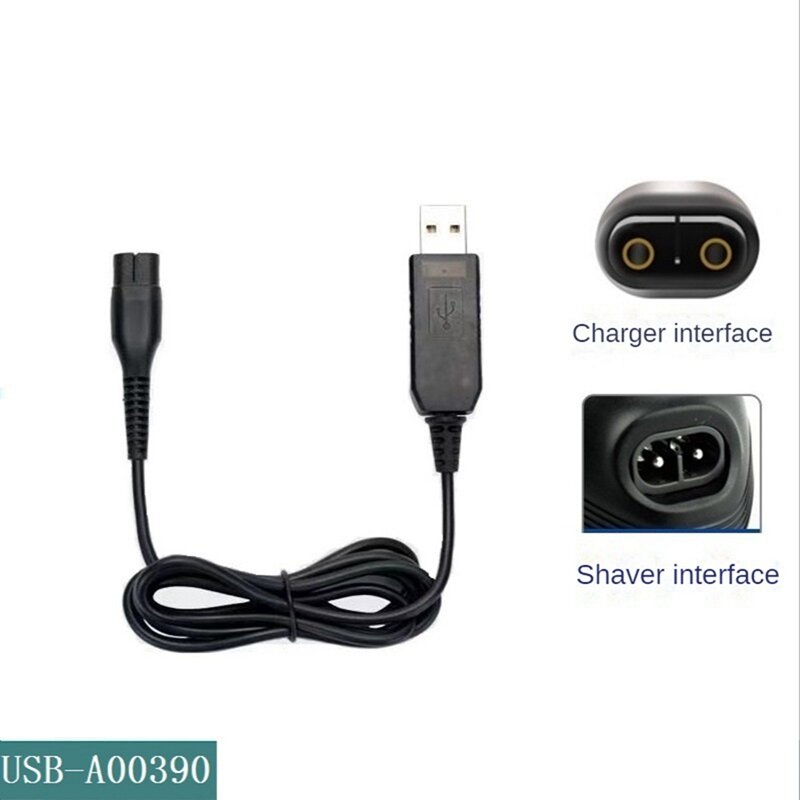 면도기 충전기 전원 코드, USB 전원 충전 케이블, RQ310, RQ330, S300, S510, S1010, S1203, A00390, 4.3V, 70MA, 5 개