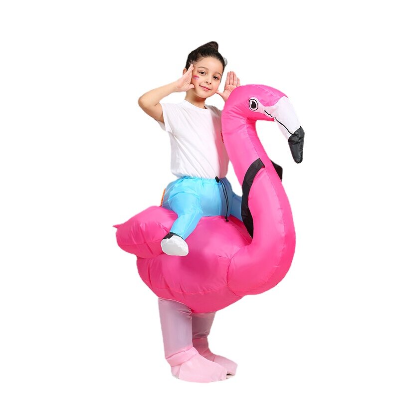Flamingo Opblaasbare Kostuum Christms Mascotte Halloween Kostuum Voor Vrouwen Volwassenen Kids Cartoon Anime Mascotte Cosplay Voor Party