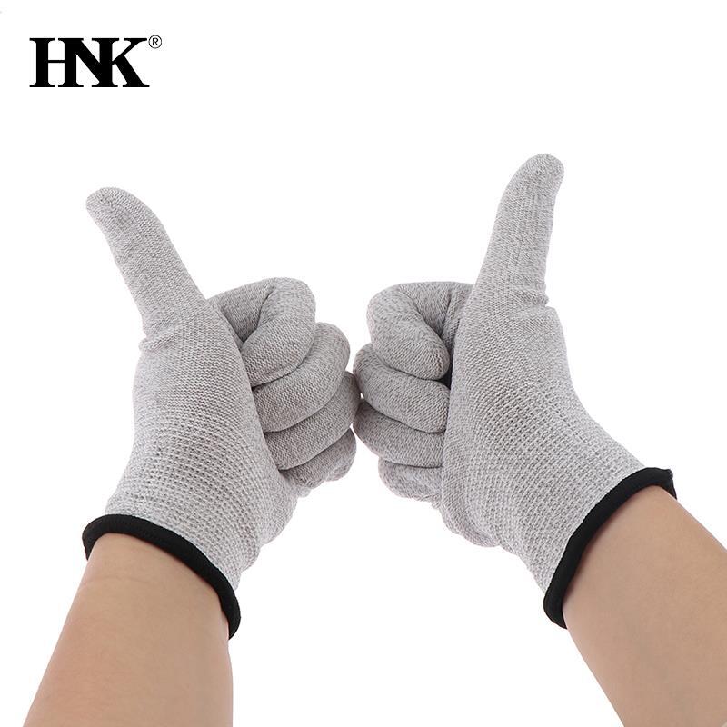 1 Pair Gloves Conductive Silver Fiber Electrode Therapy Gloves Electrotherapy Unit For Phycical Therapy