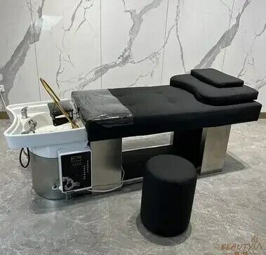 Hair salon shampoo bed hair salon Thai flat massage bed ceramic basin fumigation bed with water circulation