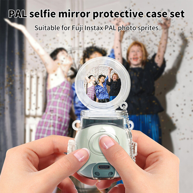 For Fuji Camera Instax Pal Crystal Case Anti-Scratch Anti-Fall Pal Set With Self-Shooting Mirror Transparent Protective Shell
