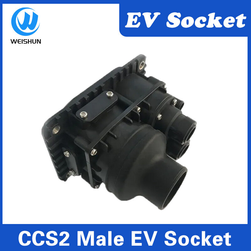 200A CCS 2 COMBO EV Socket EVSE Electric Car Side Charging Socket Adapter CCS2 EV Charger Connector 9Pin For CCS 2 DC Vehicle
